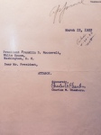 One of numerous letters sent to FDR as President--it just says, "Attaboy."