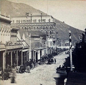 Virginia City-View on C street by Carleton E Watkins, 1829-1916.